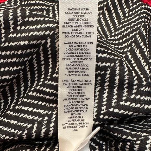 Chico's Womens 0 Petite Red Moto Style Full Zip Jacket Waffle Weave - Picture 5 of 6